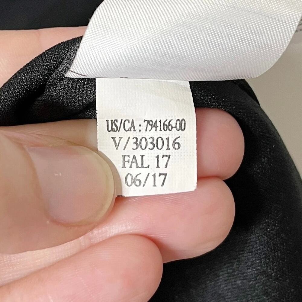 Banana Republic Women's Sheath Dress 2P Black Cap Sleeve Ruched Keyhole Pencil - Picture 10 of 10